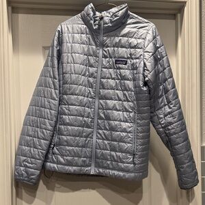 Patagonia Women's Gray/Blue Puffer Jacket